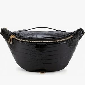 The Drop New In Package Crossbody Or Fanny / Waist Bag, Black Vegan Leather